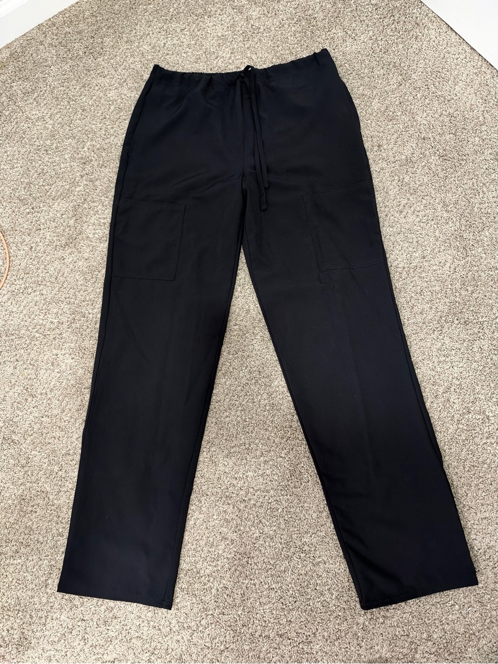 Women Black Drawstring Casual Pants